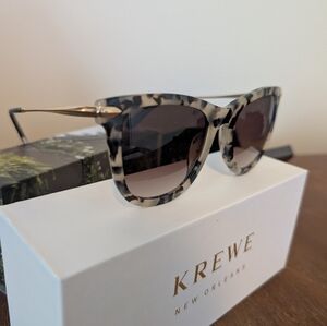 Krewe Simone Oyster Black And Crystal 24k